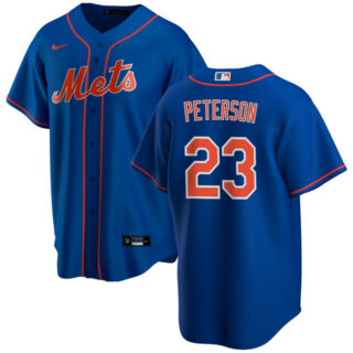 Men's New York Mets ##23 David Peterson Royal Cool Base Stitched Baseball Jersey