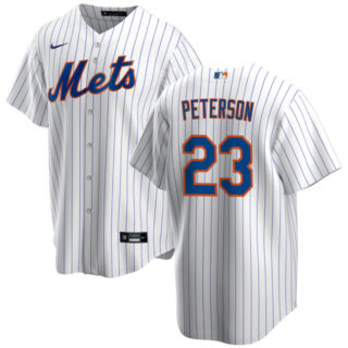 Men's New York Mets #23 David Peterson White Cool Base Stitched Baseball Jersey