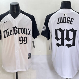 Men's New York Yankees #99 Aaron Judge White Black 'Gothic Legacy Edition' Vapor Premier Limited Stitched Baseball Jersey