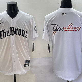 Men's New York Yankees Team Big Logo White 'Gothic Legacy Edition' Vapor Premier Limited Stitched Baseball Jerseys