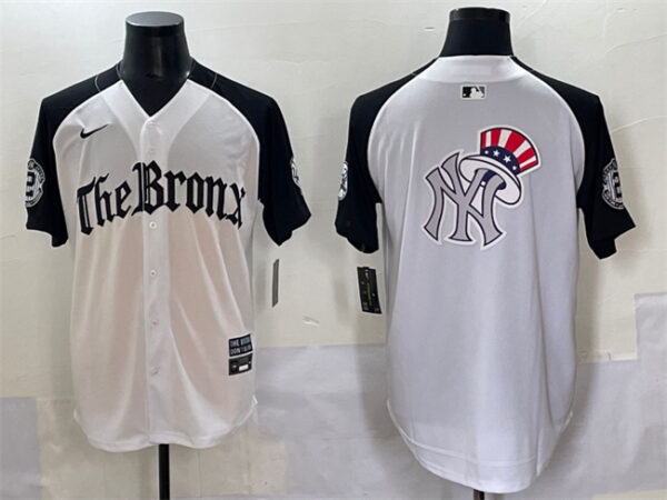 Men's New York Yankees Team Big Logo White Black 'Gothic Legacy Edition' Vapor Premier Limited Stitched Baseball Jerseys