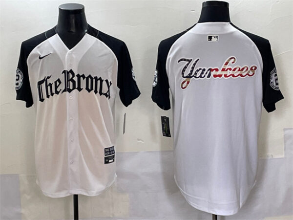 Men's New York Yankees Team Big Logo White Black 'Gothic Legacy Edition' Vapor Premier Limited Stitched Baseball Jerseys