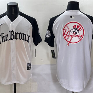 Men's New York Yankees Team Big Logo White Black 'Gothic Legacy Edition' Vapor Premier Limited Stitched Baseball Jersey