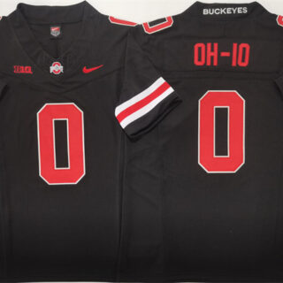 Men's Ohio State Buckeyes #0 OH-IO Black F.U.S.E. Limited Stitched Jersey