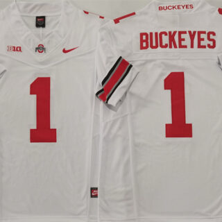 Men's Ohio State Buckeyes #1 Buckeyes White 2025 F.U.S.E. Limited Stitched Jersey