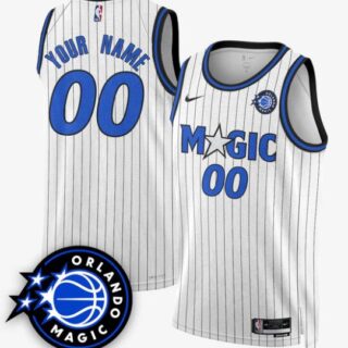 Men's Orlando Magic Active Player Custom White 2025 New Generation of Magic Stitched Basketball Jersey
