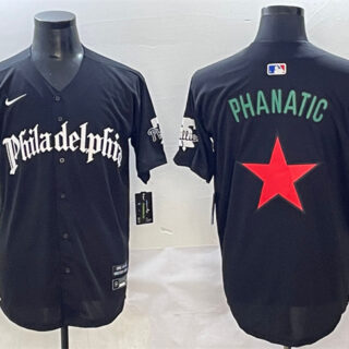 Men's Philadelphia Phillies Black Gothic Phanatic Vapor Limited Stitched Jersey