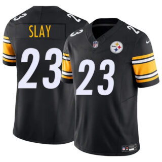 Men's Pittsburgh Steelers #23 Darius Slay Black 2025 F.U.S.E. Vapor Limited Stitched Football Jersey