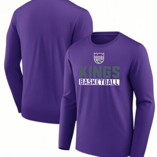 Men's Sacramento Kings Purple Let's Go Long Sleeve T-Shirt