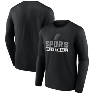 Men's San Antonio Spurs Black Let's Go Long Sleeve T-Shirt