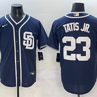 Men's San Diego Padres #23 Fernando Tatis Jr. Navy Cool Base Stitched Baseball Jersey