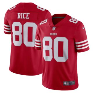 Men's San Francisco 49ers #80 Jerry Rice Red F.U.S.E. Vapor Untouchable Limited Stitched Football Jersey