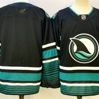 Men's San Jose Sharks Blank Black 2024-25 Alternate Stitched Hockey Jersey