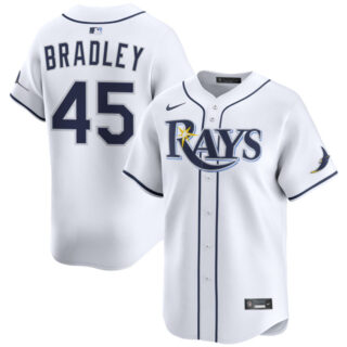 Men's Tampa Bay Rays #45 Taj Bradley White 2024 Home Limited Stitched Baseball Jersey