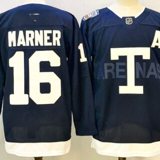 Men's Toronto Maple Leafs #16 Mitchell Marner Navy 2024-25 With A Patch Stitched Jersey