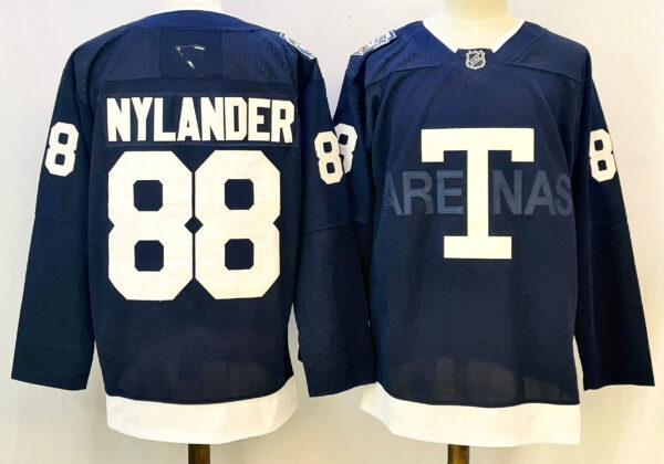 Men's Toronto Maple Leafs #88 William Nylander Navy Stitched Jersey
