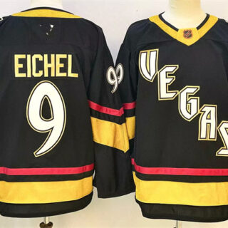Men's Vegas Golden Knights #9 Jack Eichel Black 2024-25 Stitched Hockey Jersey