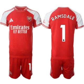 Men's Arsenal F.C #1 Aaron Ramsdale Red 2025 Home Soccer Jersey Suit