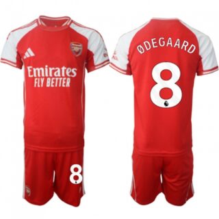 Men's Arsenal F.C #8 Martin Odegaard Red 2025 Home Soccer Jersey Suit