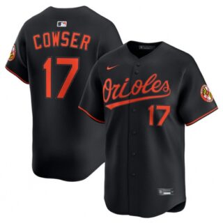 Men's Baltimore Orioles #17 Colton Cowser Black 2025 Alternate Limited Stitched Baseball Jersey
