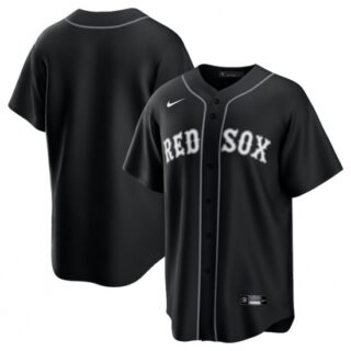 Men's Boston Red Sox Blank Black Lights Out Limited Stitched Baseball Jersey