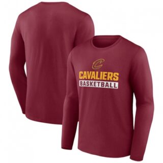 Men's Cleveland Cavaliers Garnet Let's Go Long Sleeve T-Shirt
