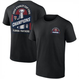 Men's Florida Panthers Black 2025 Stanley Cup Champions Shine T-Shirt