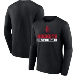 Men's Houston Rockets Black Let's Go Long Sleeve T-Shirt
