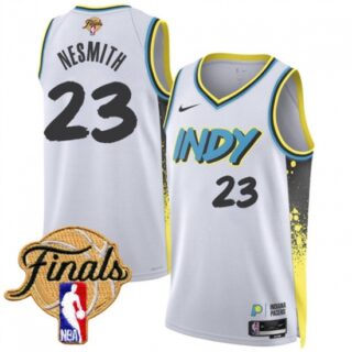 Men's Indiana Pacers #23 Aaron Nesmith White 2024-25 City Edition Stitched Basketball Jersey