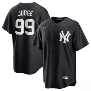 Men's New York Yankees #99 Aaron Judge Black Lights Out Limited Stitched Baseball Jersey