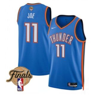 Men's Oklahoma City Thunder #11 Isaiah Joe Blue 2025 Icon Edition Stitched Basketball Jersey