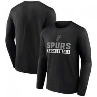 Men's San Antonio Spurs Black Let's Go Long Sleeve T-Shirt