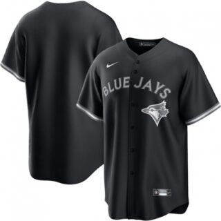 Men's Toronto Blue Jays Blank Black Lights Out Limited Stitched Baseball Jersey
