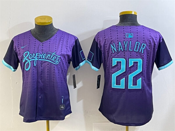 Women's Arizona Diamondbacks #22 Josh Naylor Purple 2025 City Connect Limited Stitched Baseball Jersey(Run Small)