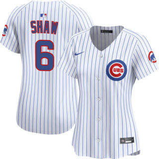 Women's Chicago Cubs #6 Matt Shaw White Home Limited Stitched Baseball Jersey(Run Small)