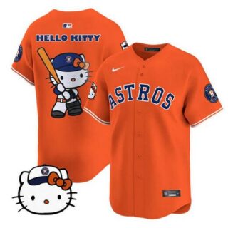 Women's Houston Astros Orange 2025 Hello Kitty Limited Baseball Jersey(Run Small)