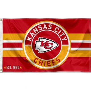 2Pcs Kansas City Chiefs Patch Button Circle Logo Flag Large 3x5 Banner