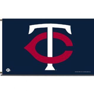 2Pcs Minnesota Twins MLBRico Industries MLB 3-Foot by 5-Foot Banner Flag