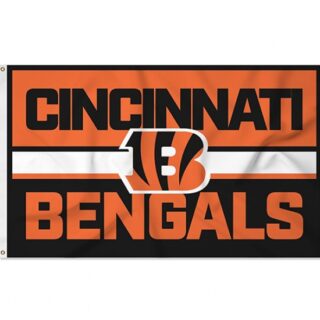 2Pcs NFL cincinnati bengals flag Football Bold 3' x 5' Banner Flag Single Sided - Indoor or Outdoor