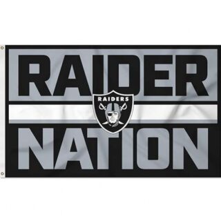2Pcs Oakland Raiders flag NFL Standard 3' x 5' Banner Flag Single Sided - Indoor or Outdoor
