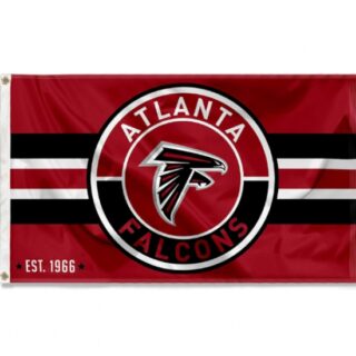 2Pcs WinCraft Atlanta Falcons Patch Button Circle Logo Flag Large 3x5 Banner