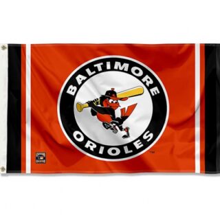 2Pcs WinCraft Baltimore Orioles Vintage Flag and Banner