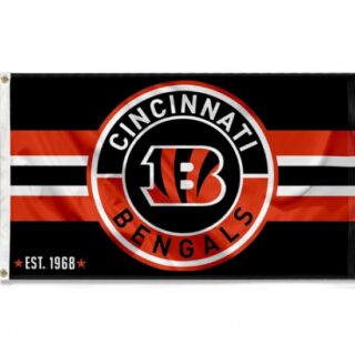 2Pcs WinCraft Cincinnati Bengals Patch Button Circle Logo Flag Large 3x5 Banner
