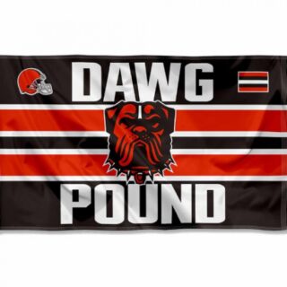 2Pcs WinCraft Cleveland Browns Dawg Pound Large 3x5 Flag