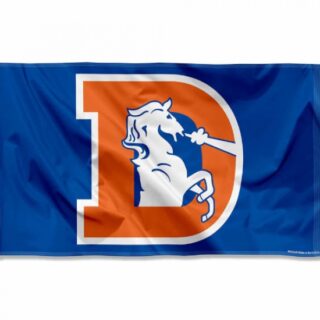 2Pcs WinCraft Denver Broncos Throwback Flag and Banner
