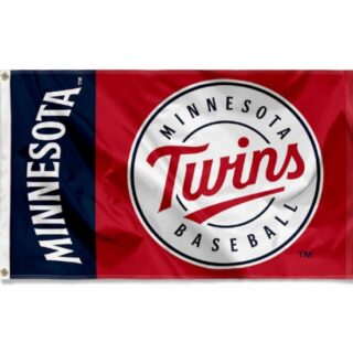 2Pcs WinCraft Minnesota Twins Corporate Circle Logo 3x5 Foot Grommet Banner Flag