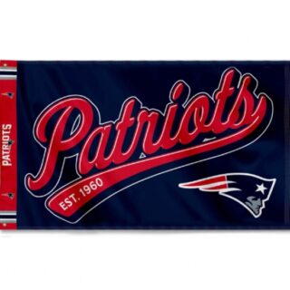 2Pcs WinCraft New England Patriots Script Logo Premium Flag