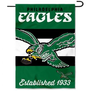 2Pcs WinCraft Philadelphia Eagles Retro Vintage Throwback Double Sided Garden Flag