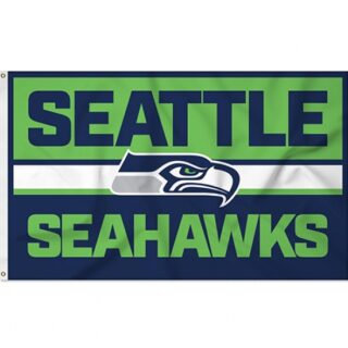 2Pcs WinCraft Seahawks Throwback Vintage Retro 3x5 Banner Flag-Single Sided