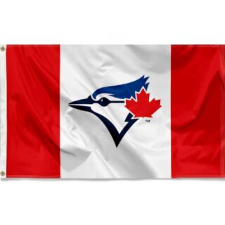2Pcs WinCraft Toronto Blue Jays Canada Nation Logo Flag and Banner